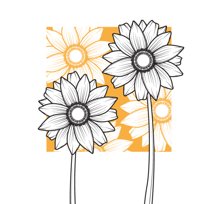 Store enrouleur fleurs et plantes motif floral luxuriant - TenStickers