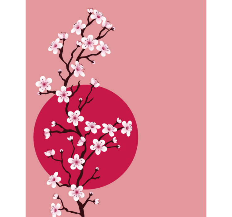 Store enrouleur fleurs et plantes tige de fleur de sakura - TenStickers