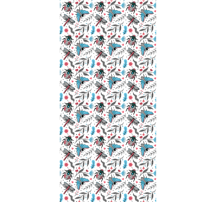 Store enrouleur fleurs et plantes insectes ailés et flore - TenStickers