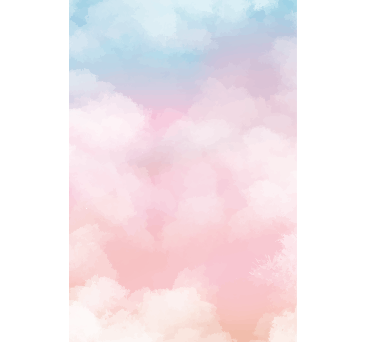 Stores pour couples Nuage de ciel pastel aquarelle - TenStickers