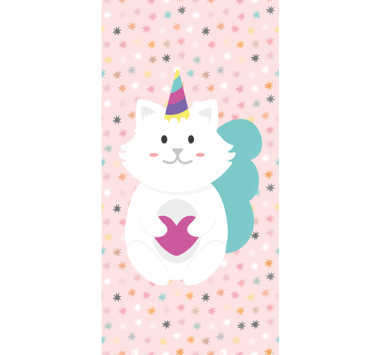 Store enrouleur animaux chat blanc mignon - TenStickers