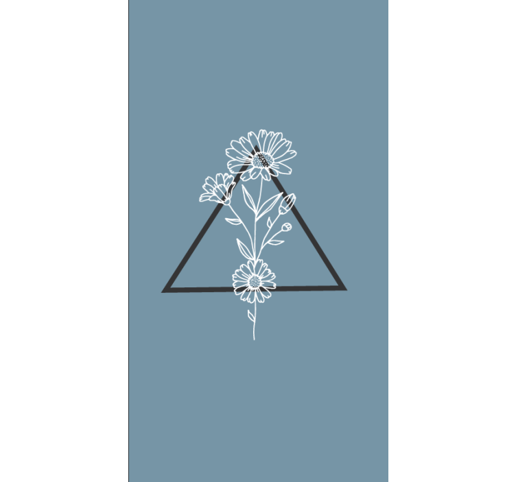 Store enrouleur fleurs et plantes motif triangulaire élégant - TenStickers
