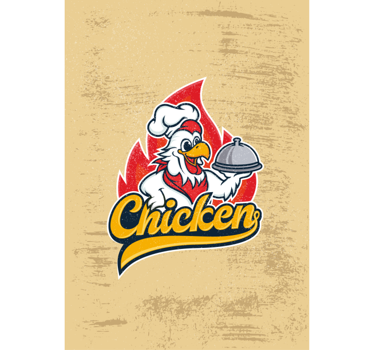 Store enrouleur cuisine service de poulet du chef - TenStickers