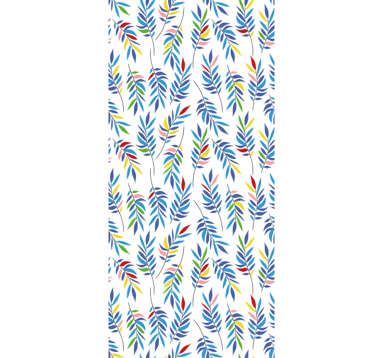 Store enrouleur fleurs et plantes motif de feuilles colorées - TenStickers