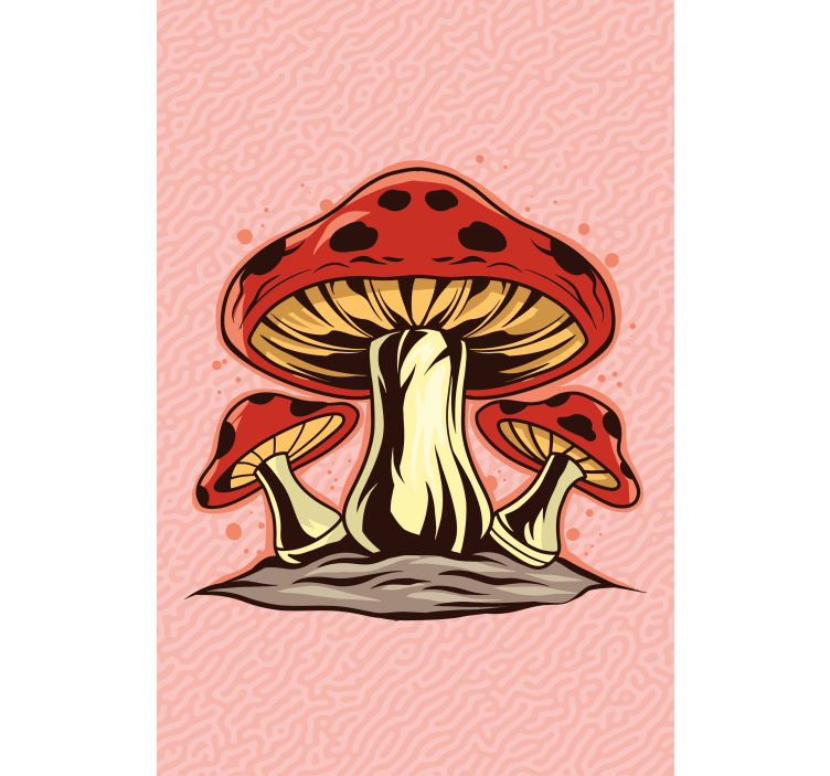 Store enrouleur fleurs et plantes trio de champignons vifs - TenStickers
