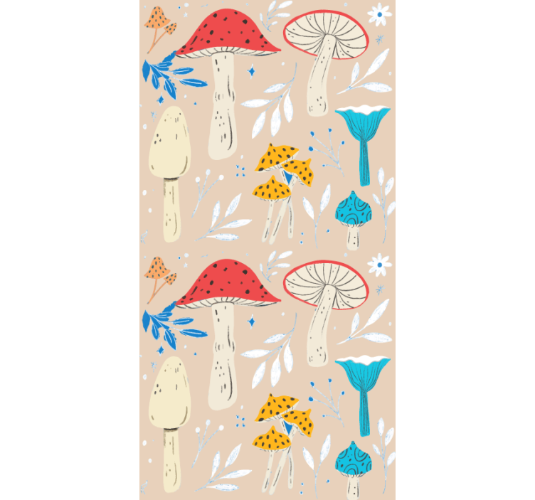 Store enrouleur autres illustration de champignons stylisés - TenStickers