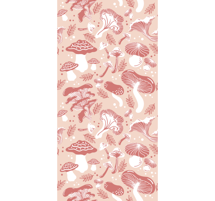 Store enrouleur fleurs et de plantes motif champignons - TenStickers