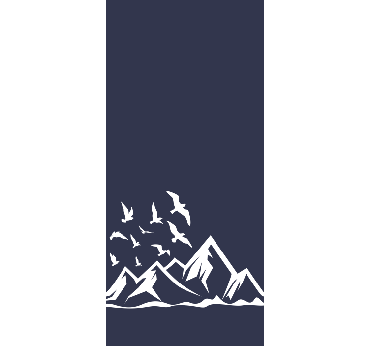 Store enrouleur autres montagnes avec des oiseaux - TenStickers