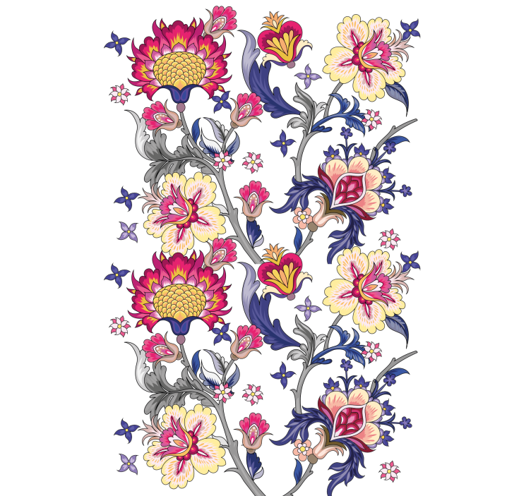 Store enrouleur fleur composition florale vibrante - TenStickers