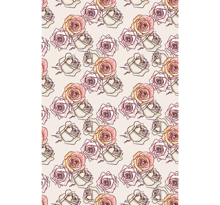 Store enrouleur fleurs et plantes motif rose - TenStickers