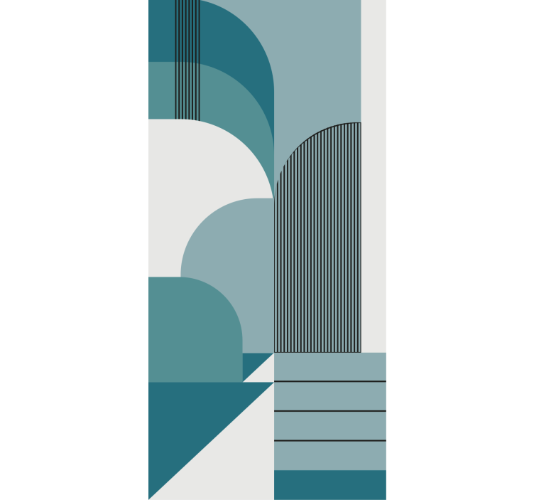 Store enrouleur moderne motifs d'arches bleues - TenStickers