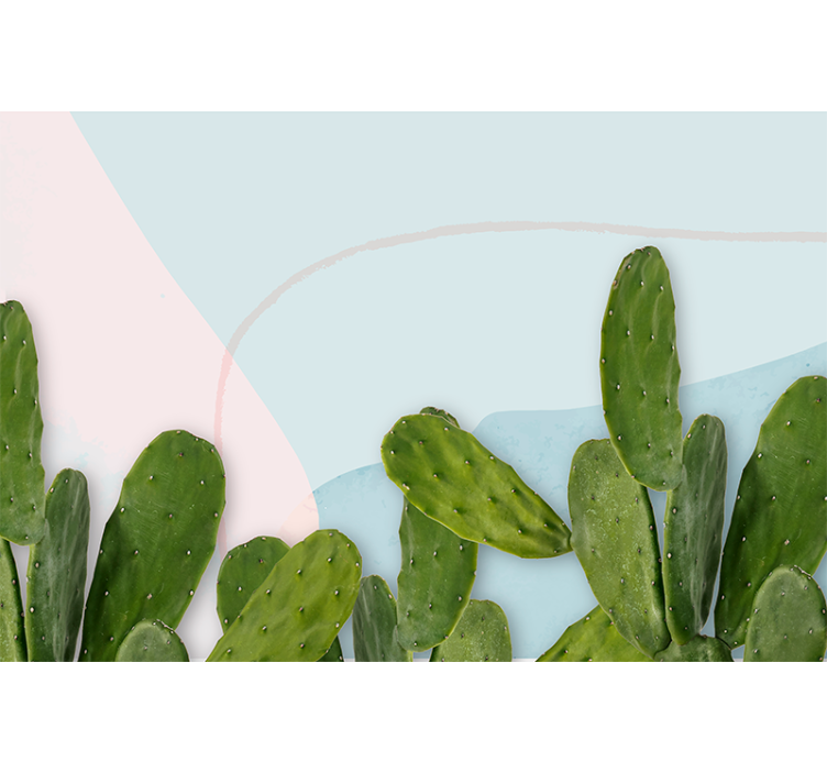 Stores avec des dessins Formes de style "kawaii" avec cactus - TenStickers