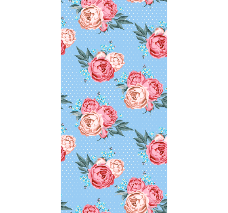Store enrouleur fleur roses roses à floraison bleue - TenStickers