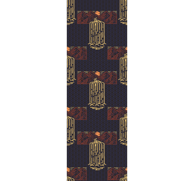 Store enrouleur vintage coucher de soleil avec cascades - TenStickers