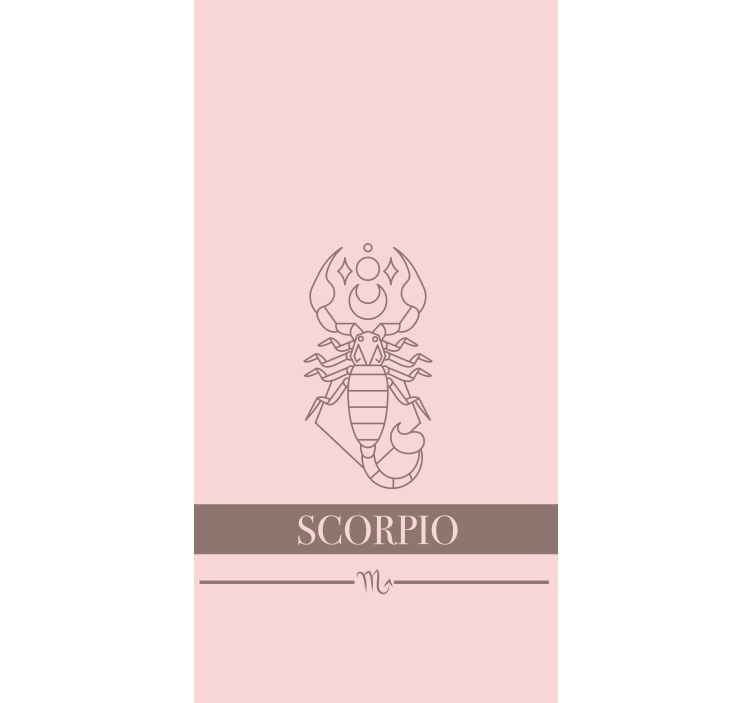 Store enrouleur autres design carte zodiacale scorpion rose - TenStickers