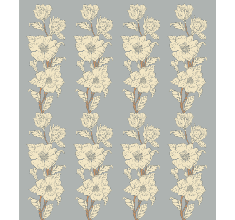 Store enrouleur fleur motif vertical élégant - TenStickers