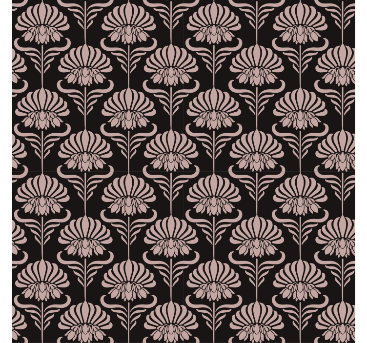 Stores motifs Art Nouveau noirs - TenStickers