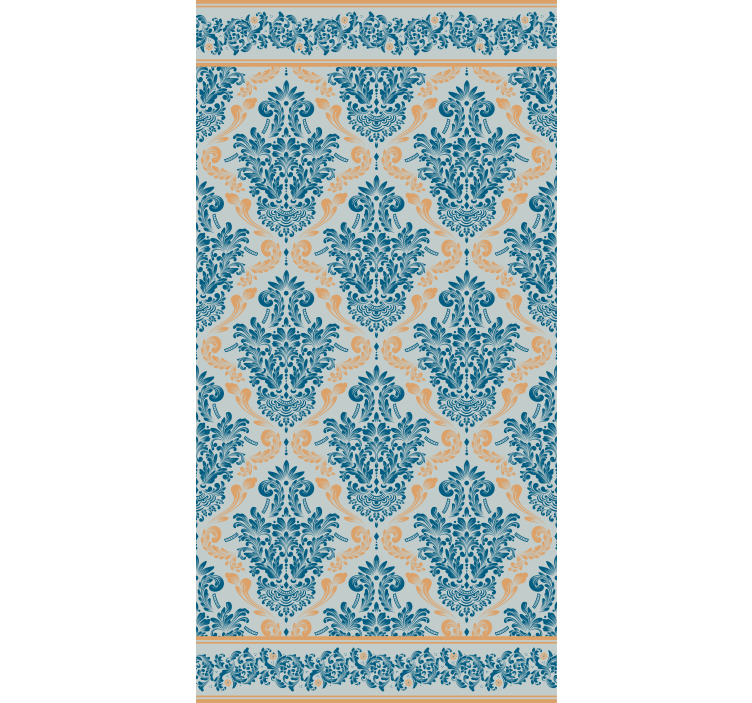 Store enrouleur élégant motif baroque floral - TenStickers