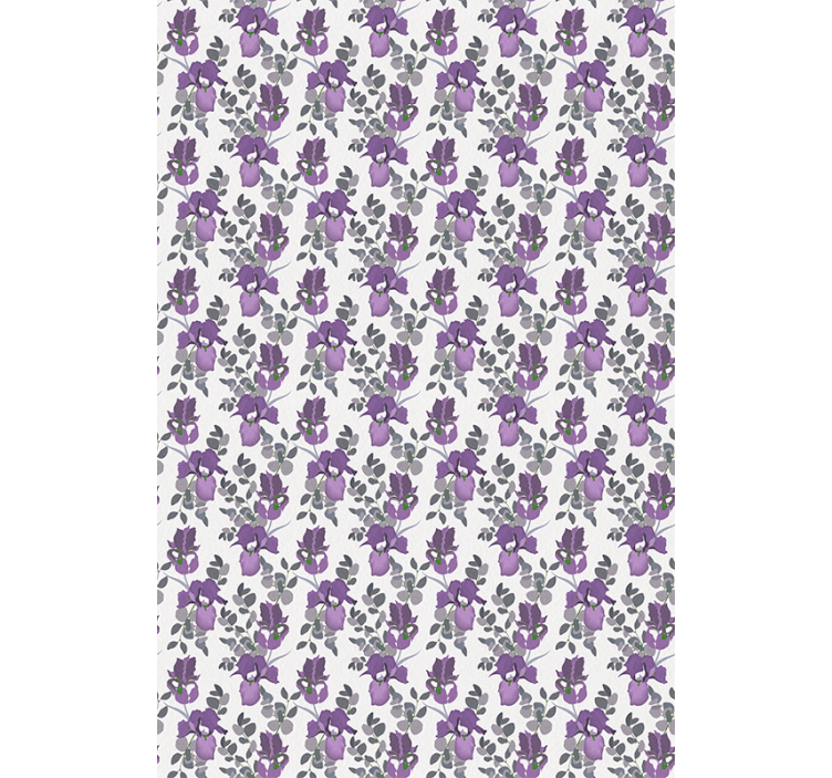 Store fleurs style motif iris - TenStickers