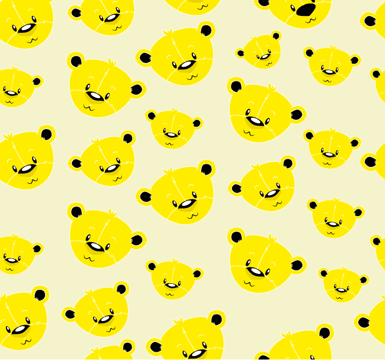 Store jaune modèle d'ours - TenStickers