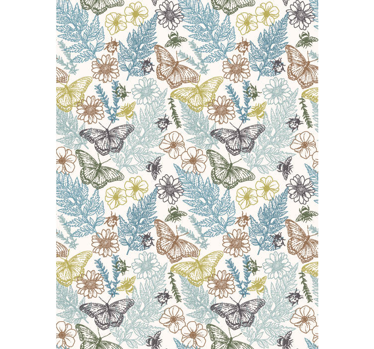 Store papillon floral - TenStickers