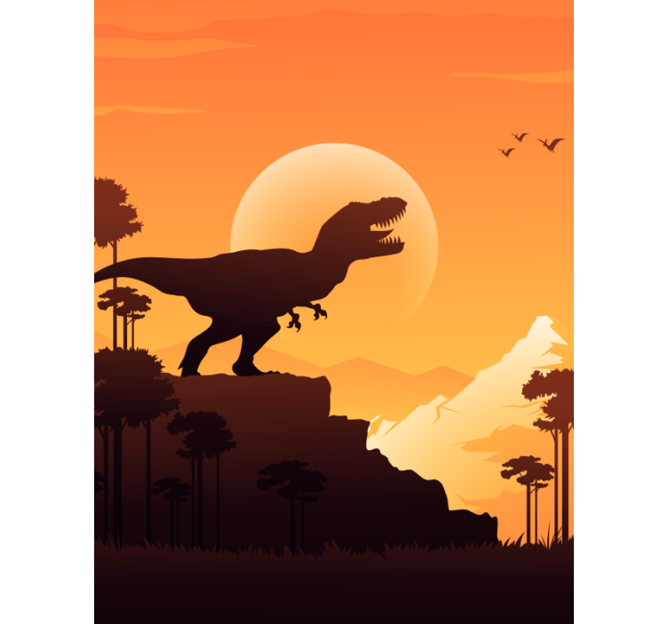 Store dinosaure silhouette de t-rex - TenStickers