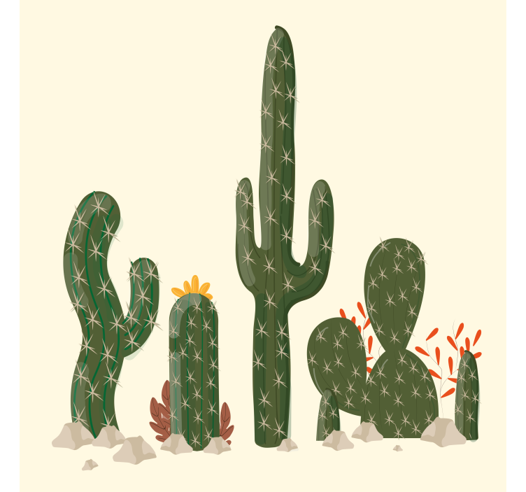 Store enrouleur cactus grandes plantes - TenStickers