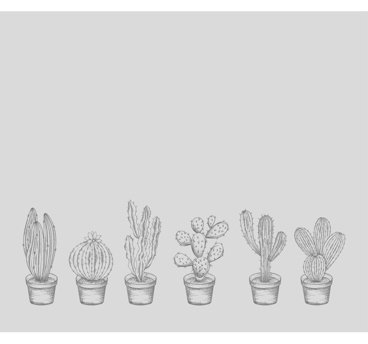 Store enrouleur cactus minimalistes - TenStickers