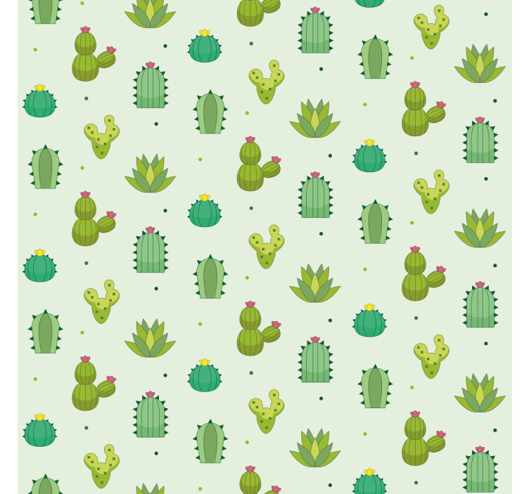 Store enrouleur cactus motif vert - TenStickers