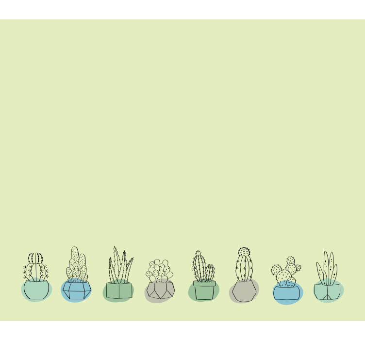 Store enrouleur cactus pervenche verte - TenStickers