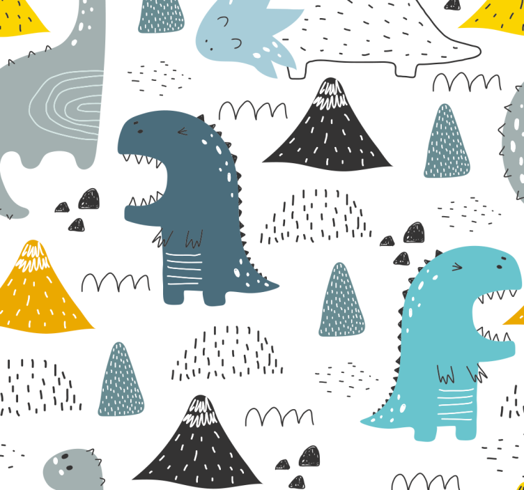 Store enrouleur dinosaure modèle scandinave - TenStickers