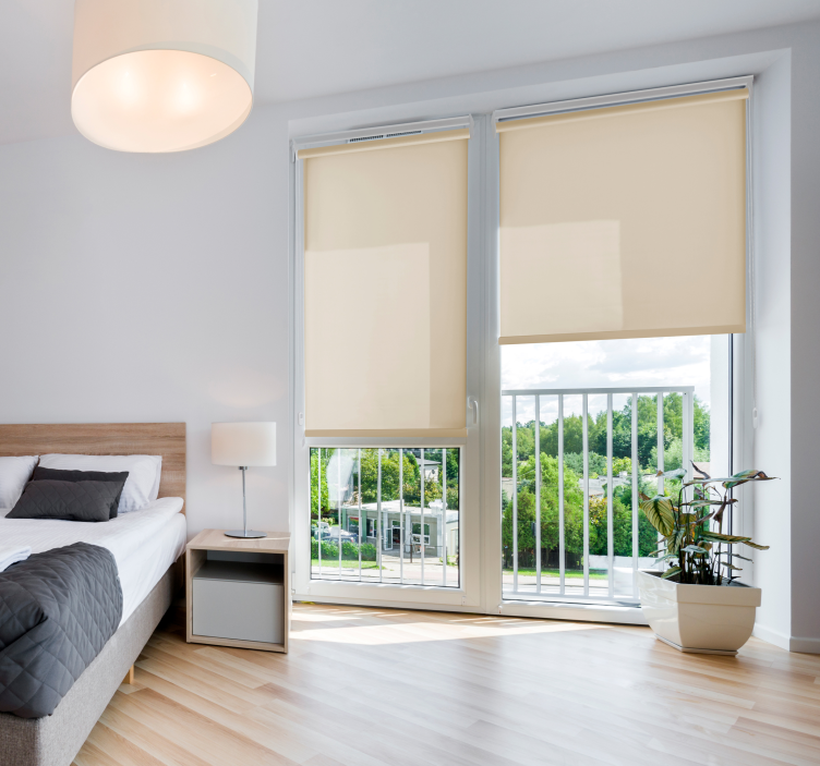 Store enrouleur tamisant beige uni - TenStickers