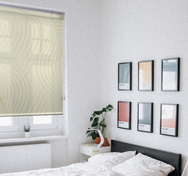 Store enrouleur salon motifs d'ondes subtils - TenStickers