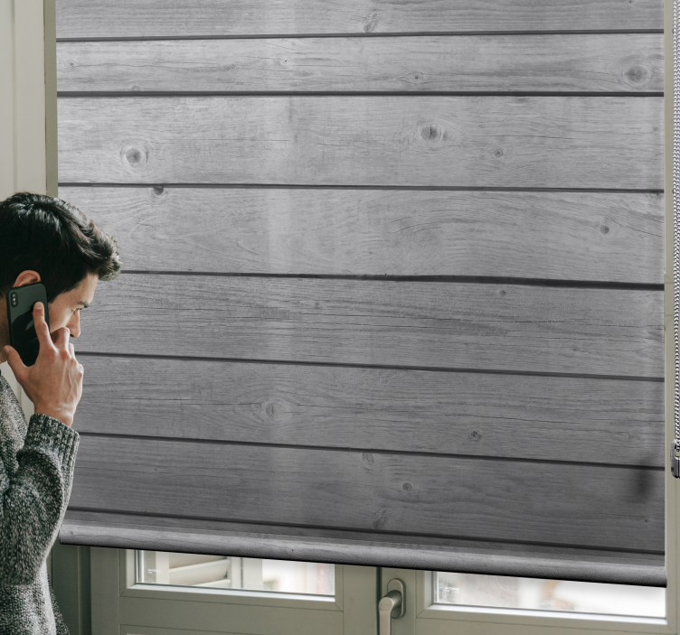 Store rustique en bois gris foncé - TenStickers