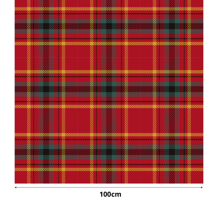 Store rouge texture tartan rouge de noël - TenStickers