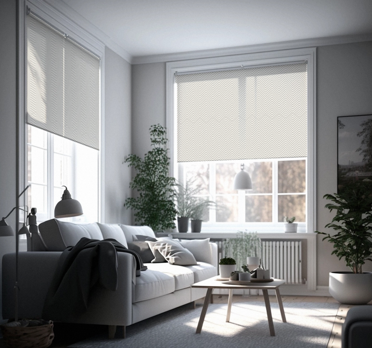 Store cuisine retro lignes grises - TenStickers