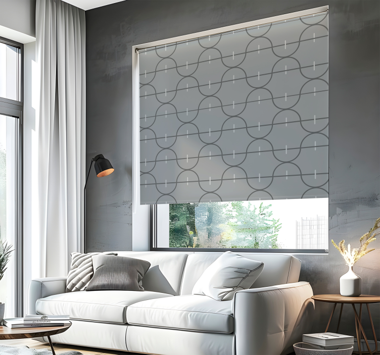 Store enrouleur élégant motif rayé irrégulier - TenStickers