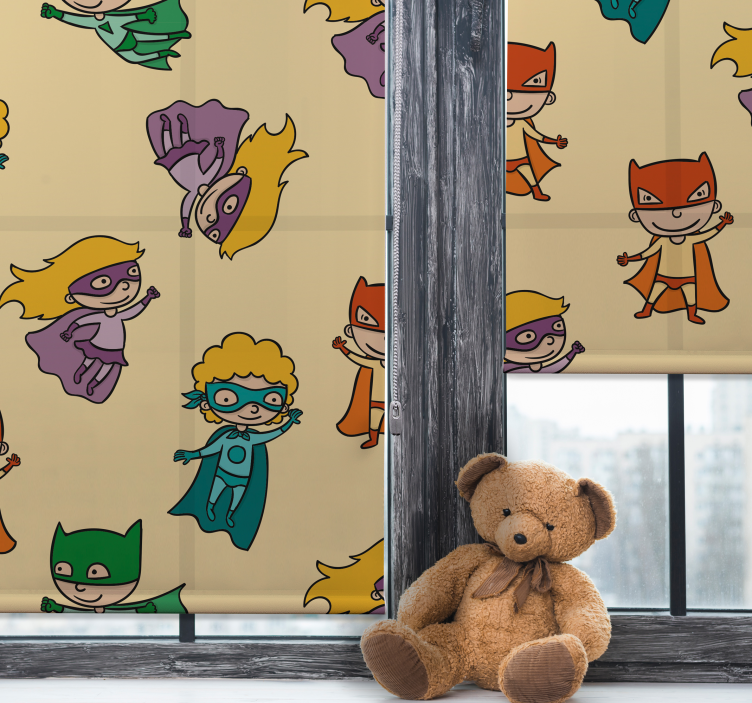 Store enrouleur chambre enfant dessin animé de super-héros - TenStickers