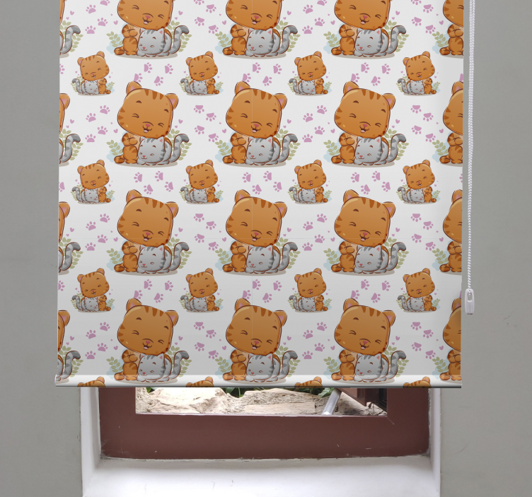 Store enrouleur chambre enfant modèles de bébé chat - TenStickers