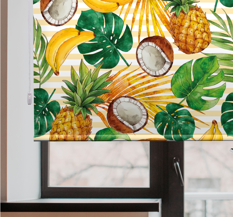 Store enrouleur cuisine conception de fruits tropicaux - TenStickers