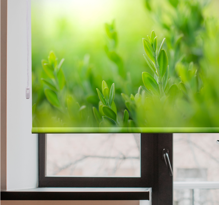 Store enrouleur fleurs et plantes image verdoyante - TenStickers