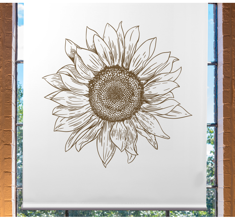 Store enrouleur fleurs et plantes motif tournesol - TenStickers