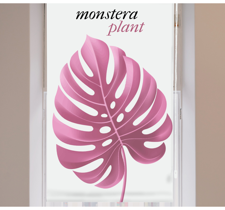 Store enrouleur fleurs et plantes plante monstera rose - TenStickers
