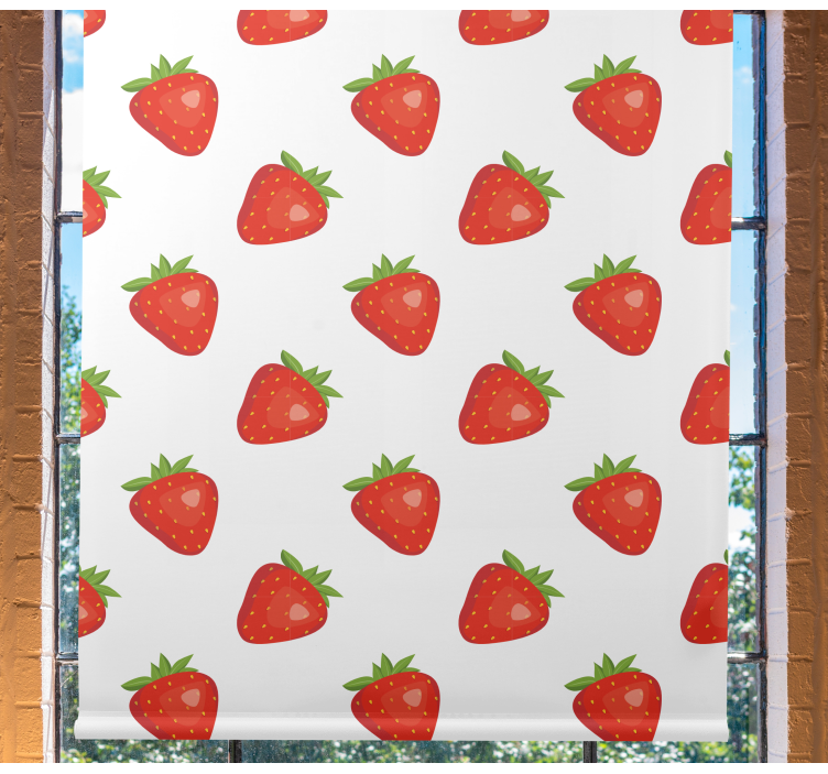 Store enrouleur fruits et légumes motif fraise - TenStickers