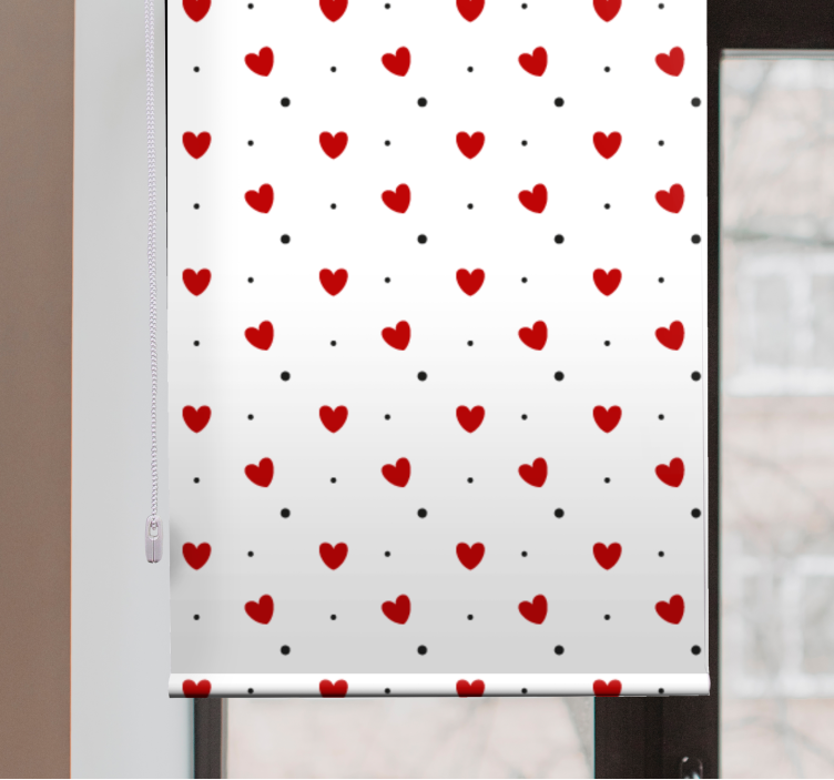 Store enrouleur romantique motif de cœur délice - TenStickers