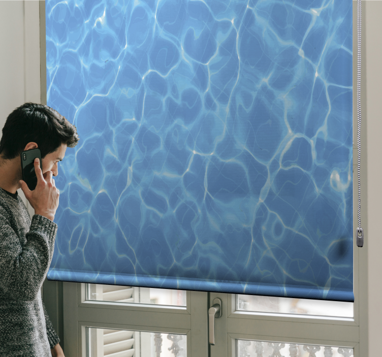 Store enrouleur salle de bain reflets de la surface de l'eau - TenStickers