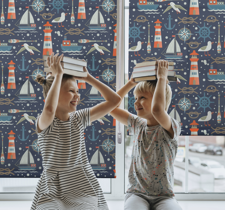 Store enrouleur chambre enfant thème d'aventure nautique - TenStickers