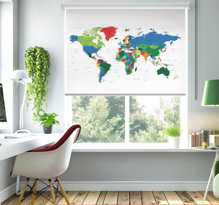 Store carte du monde cartographie politique - TenStickers