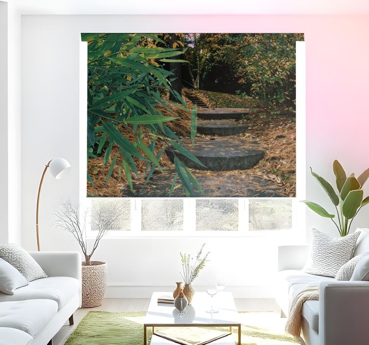 Store enrouleur paysage chemin dans la forêt - TenStickers