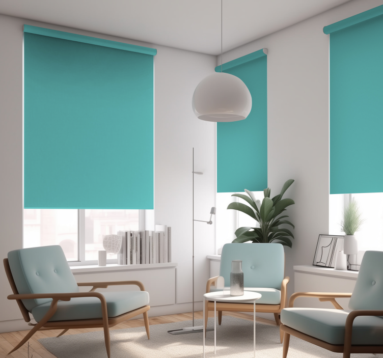 Store turquoise couleur unie - TenStickers